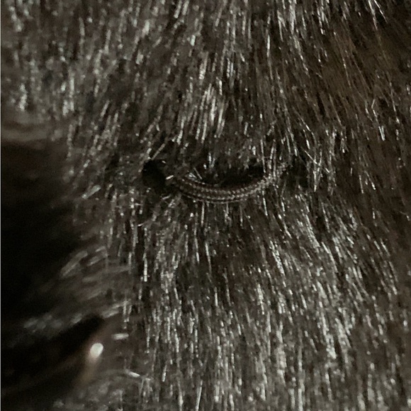 DENNIS BASSO FULLY LINED BLACK FAUX FUR COAT - SZ LARGE - Picture 7 of 16